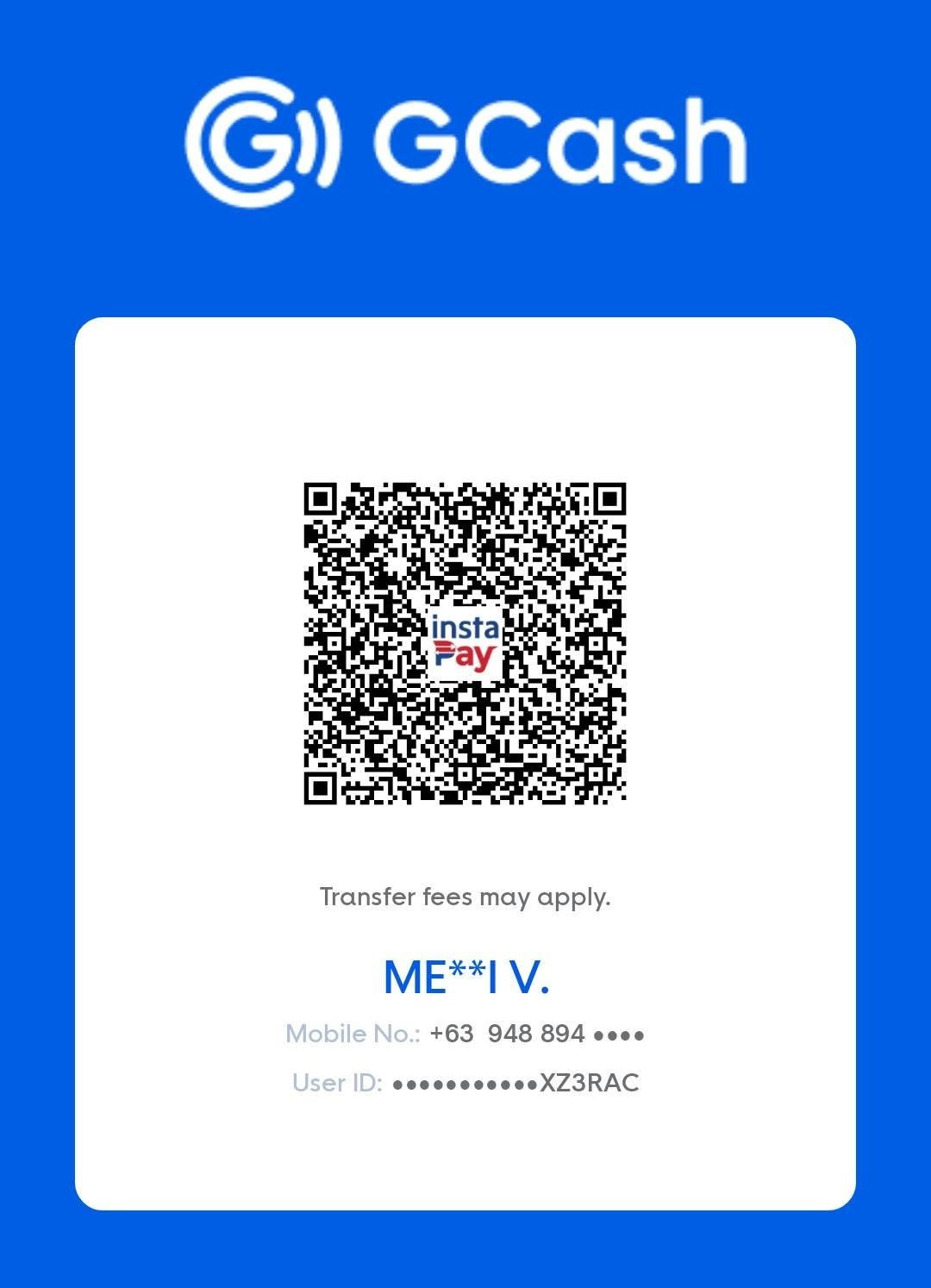 GCash QR code for Metzi V.